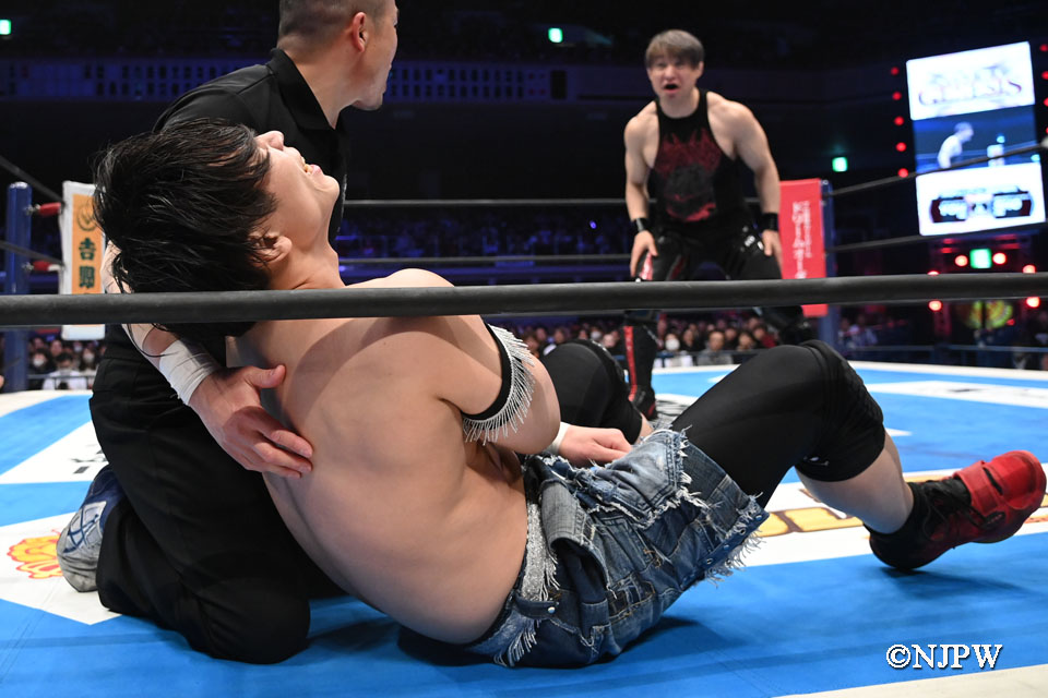 4/18【新日本】YOHが「左肩関節前方脱臼及び関節唇損傷」で